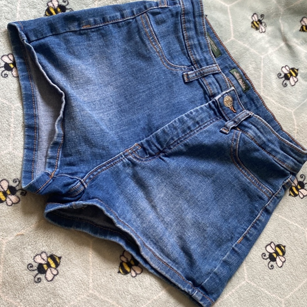 High rise jean shorts